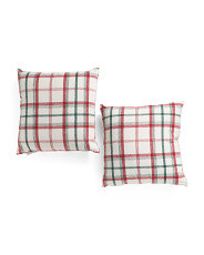 20x20 Set Of 2 Plaid Pillows | Marshalls