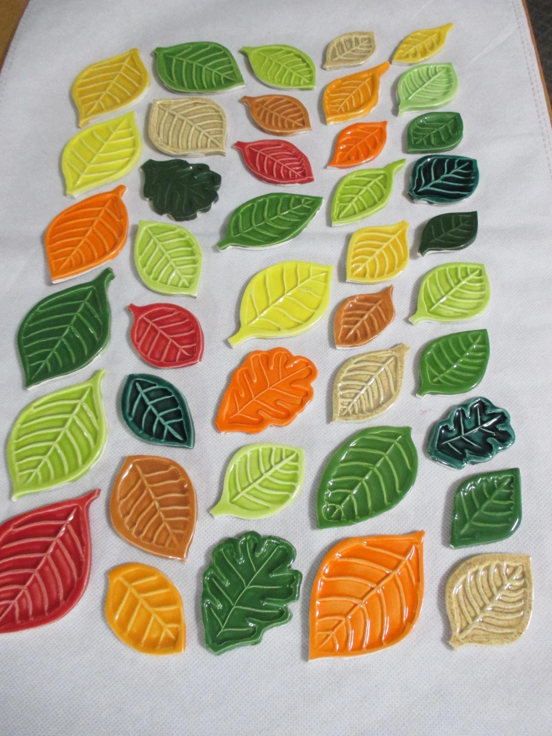 41HL Gorgeous AUTUMN LEAVES, Borders Mosaic Ceramic Tiles - Etsy | Etsy (US)