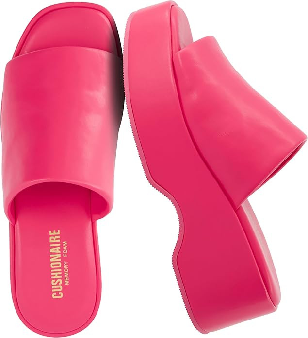 CUSHIONAIRE Spin Womens Platform Sandals, Slip On Dressy Wedge Slides with Memory Foam | Amazon (US)
