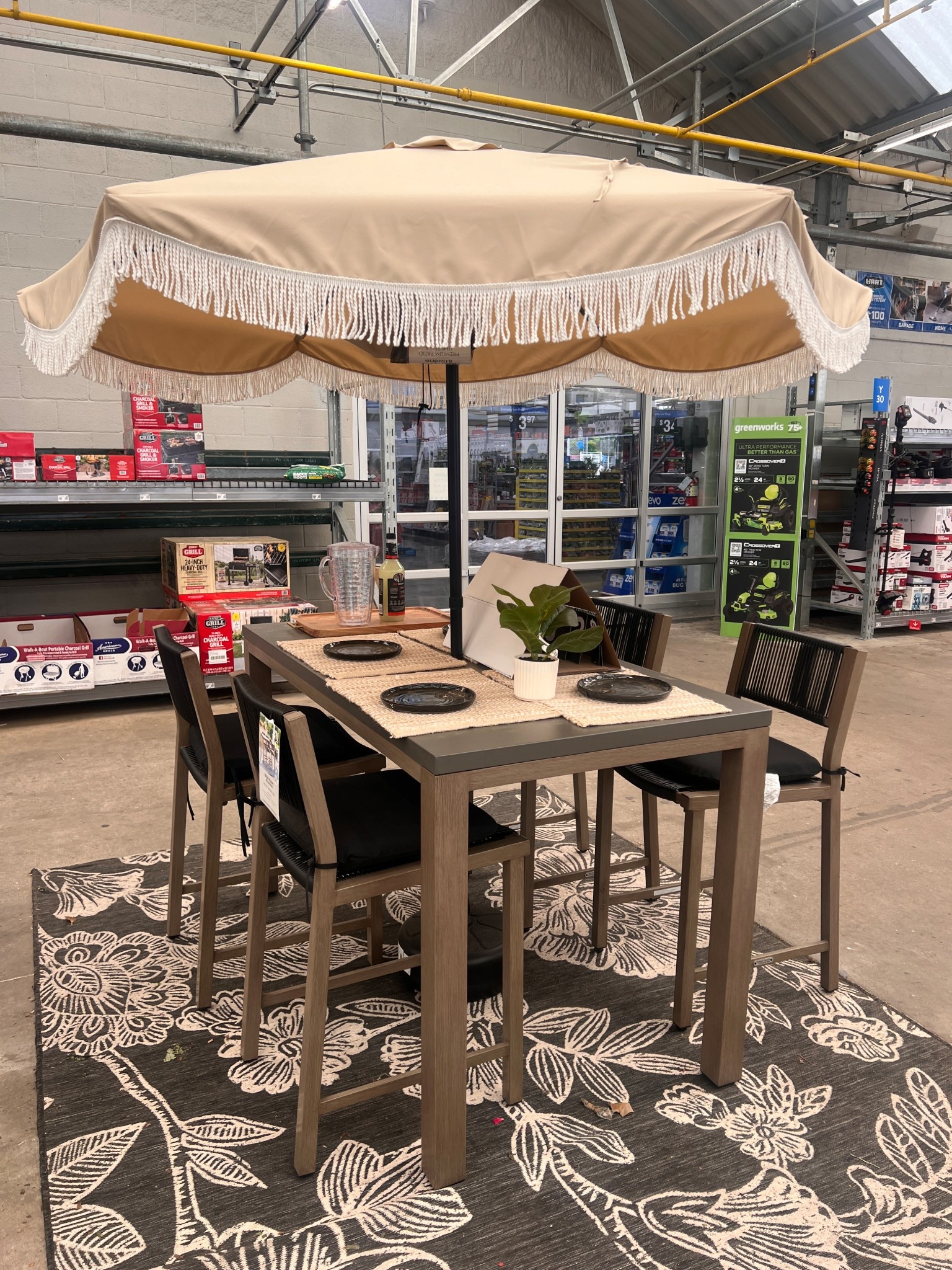 Tall, modern outdoor dining table is beautiful and affordable! Black woven seat backs. On sale!

Outdoor patio furniture | Walmart finds | outdoor dining | patio umbrella


#LTKHome #LTKSaleAlert #LTKSeasonal