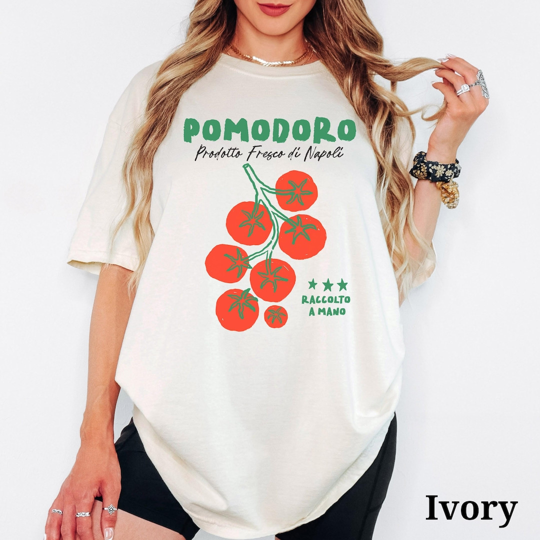 Tomato Shirt, La Dolce Vita, Vintage Italy Shirt, Tomato Girl Summer, Pomodoro Shirt, Coastal Gra... | Etsy (US)