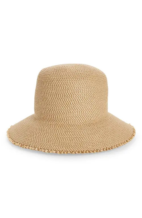 Eric Javits Squishee® Straw Bucket Hat in Peanut at Nordstrom | Nordstrom