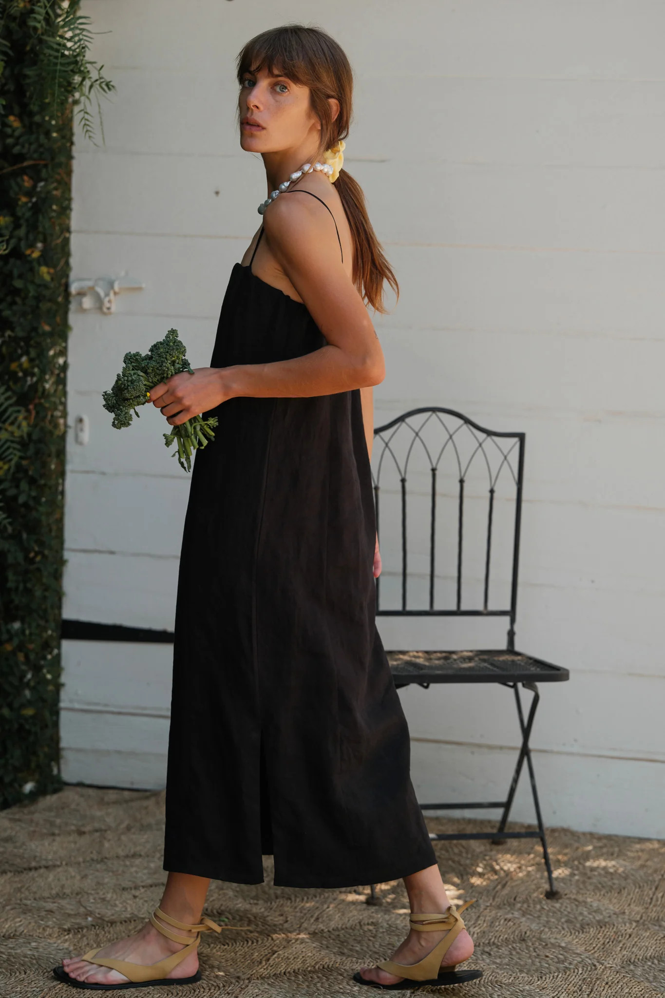 The Linen Spaghetti Dress | DONNI.