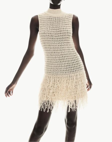 Fringe knit mini dress - summer vacation outfit 

#LTKstyletip #LTKSeasonal #LTKfindsunder100