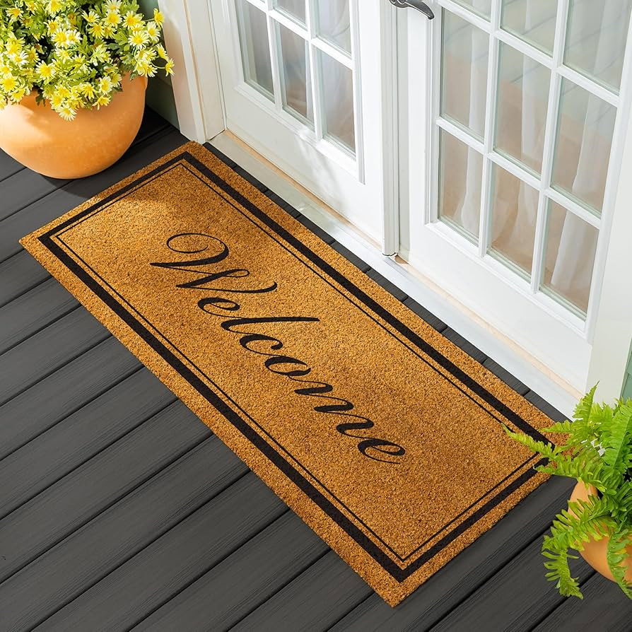 Evergreen Extra Large Coir Doormat, 2'x5' Large Front Door Mat for Double Doors, Outdoor Indoor E... | Amazon (US)