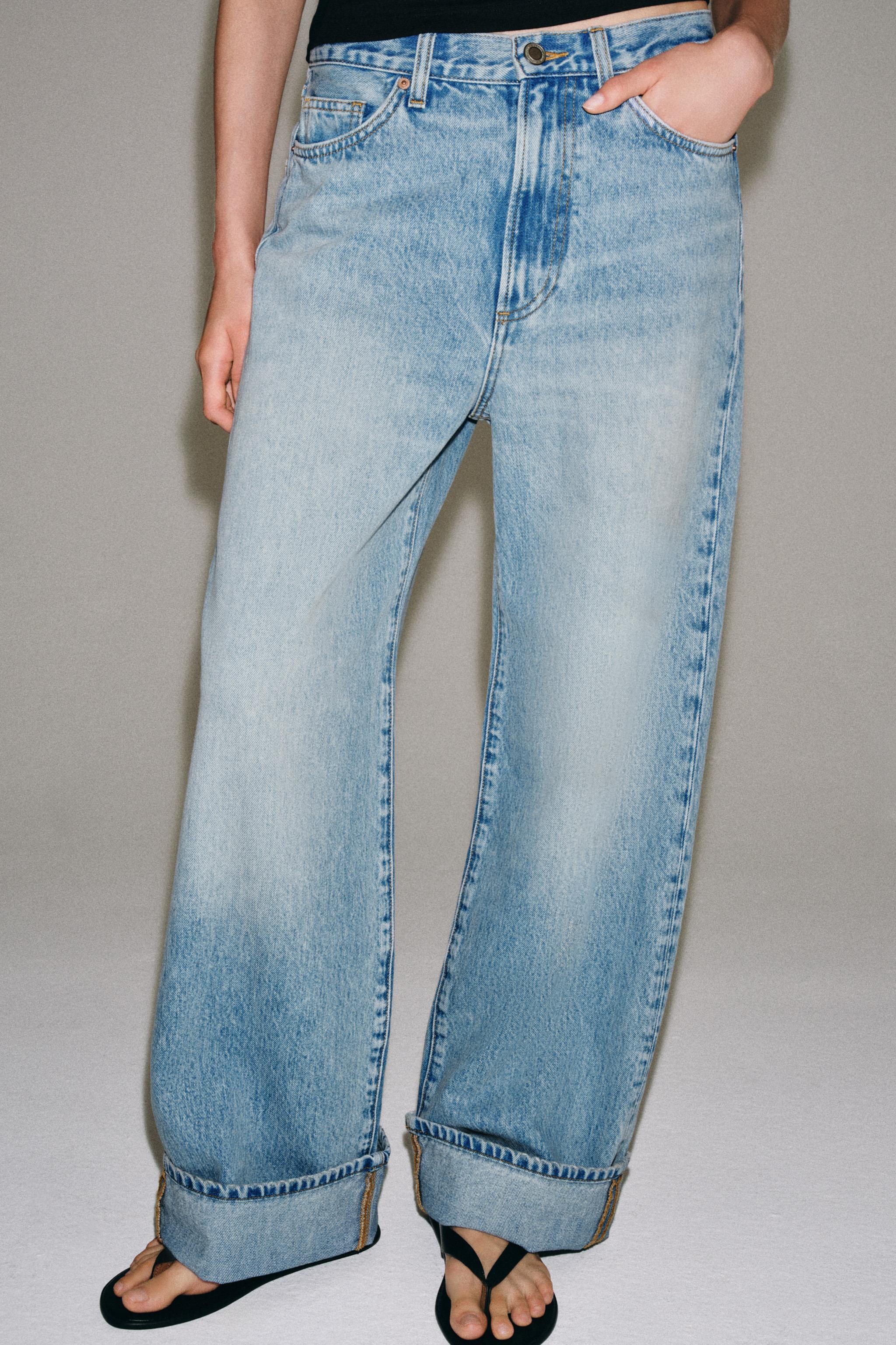 ZW COLLECTION MID-RISE BAGGY JEANS | Zara US