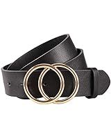 Women Leather Belt for Jeans Dress Waist Belts with Double Ring Buckle by LOKLIK | Amazon (US)