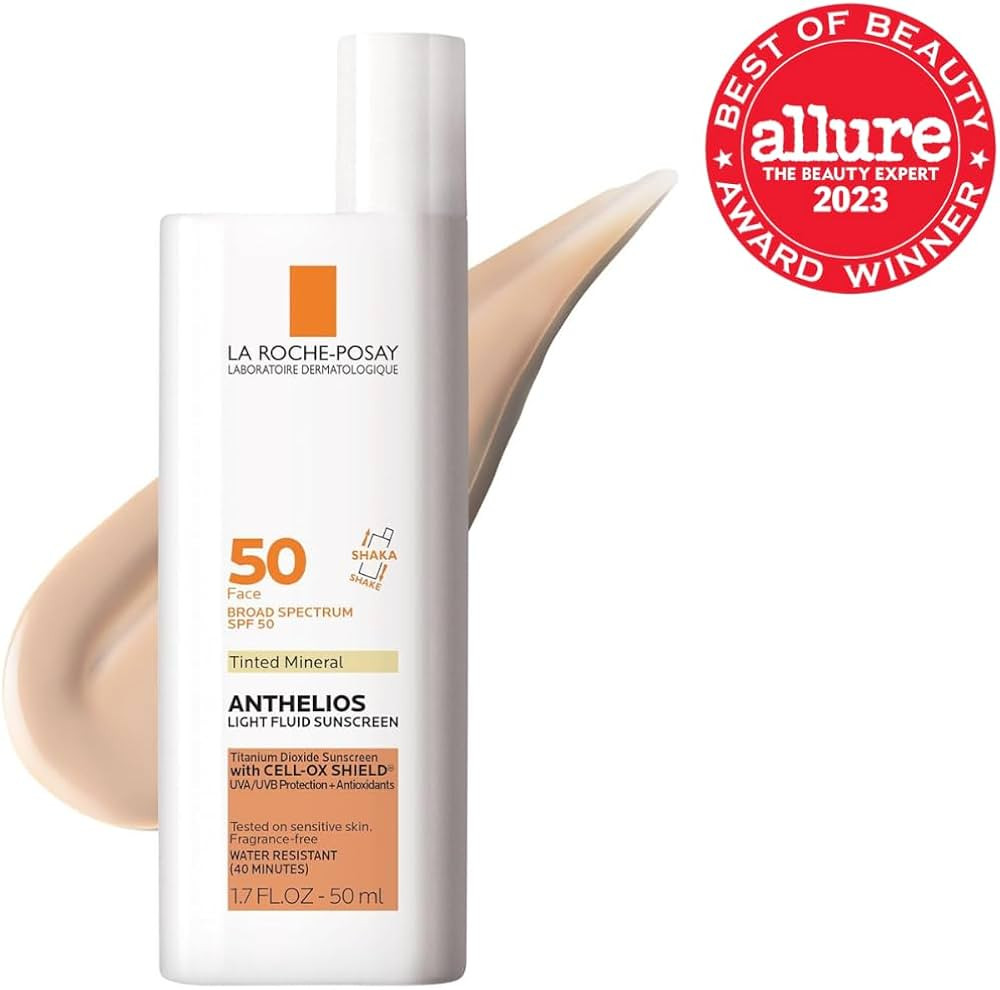 La Roche-Posay Anthelios Sunscreen SPF 50, Ultra-Light Fluid Broad Spectrum SPF 50, Face Sunscree... | Amazon (US)