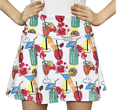 Queen of the Court | Cocktails on The Court Tennis Skirt | Pickleball Skort | Amazon (US)