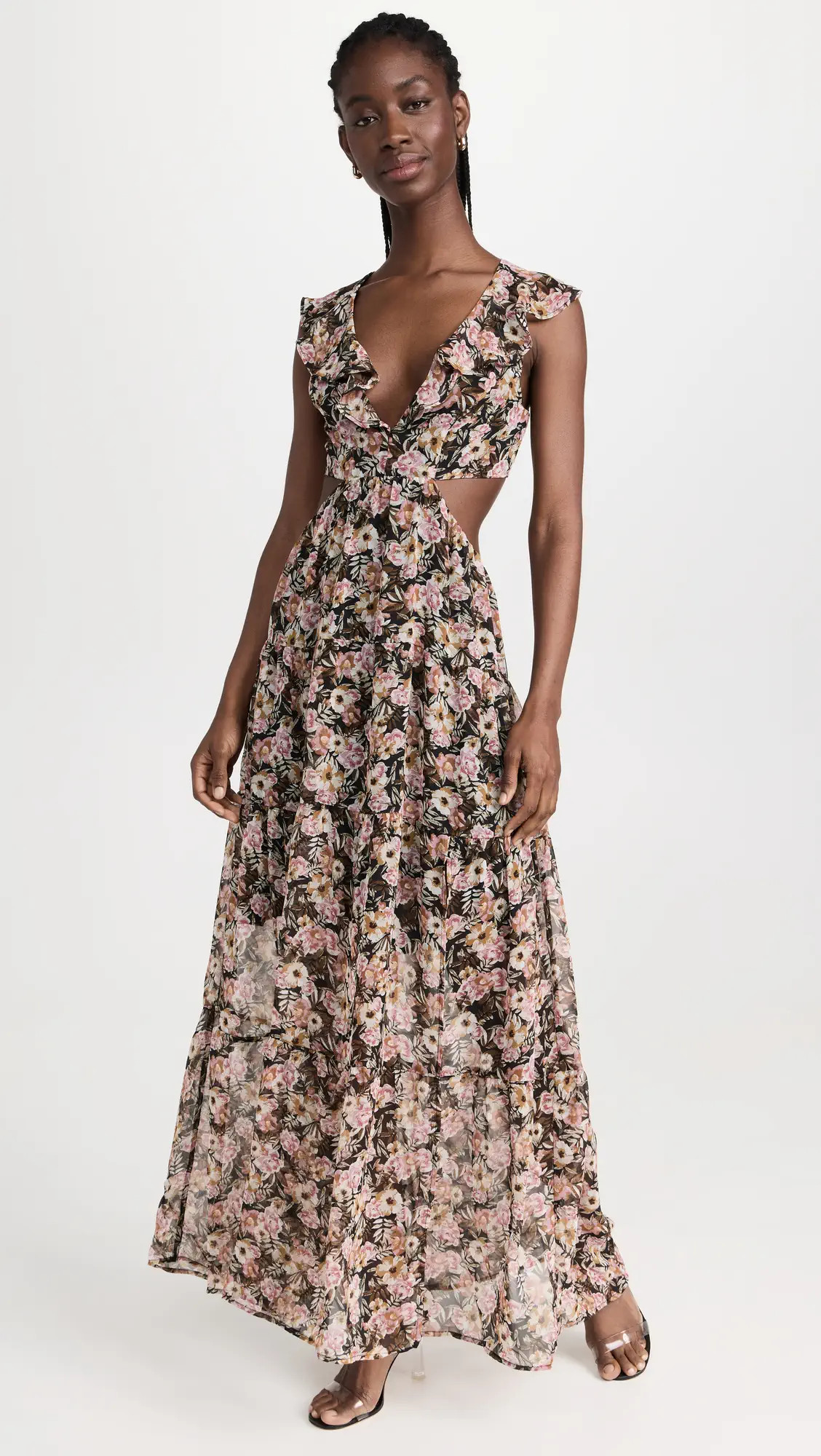 ASTR the Label Maxi Floral Cutout Dress | Shopbop | Shopbop