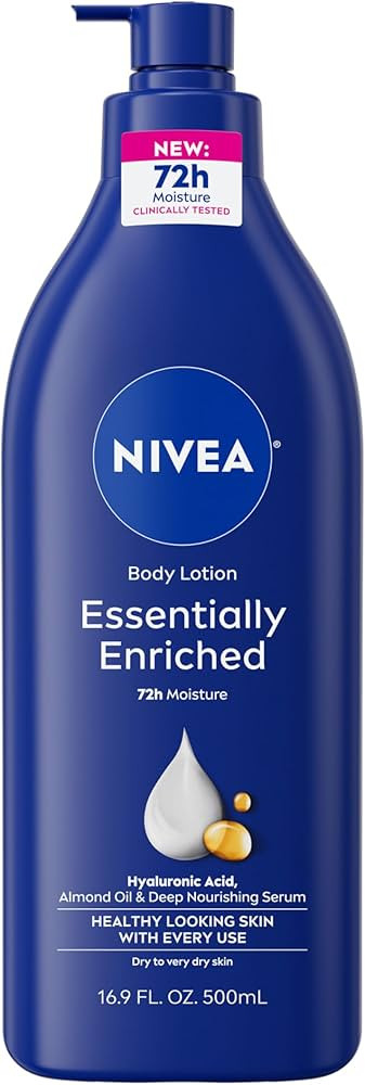 NIVEA Essentially Enriched Body Lotion for Very Dry Skin with Hyaluronic Acid, Almond Oil and Dee... | Amazon (US)