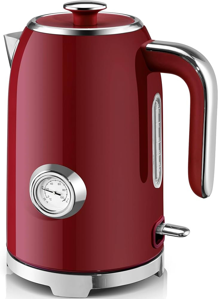 SUSTEAS Electric Kettle - 57oz Hot Tea Water Boiler with Thermometer, 1500W Fast Heating Stainles... | Amazon (US)