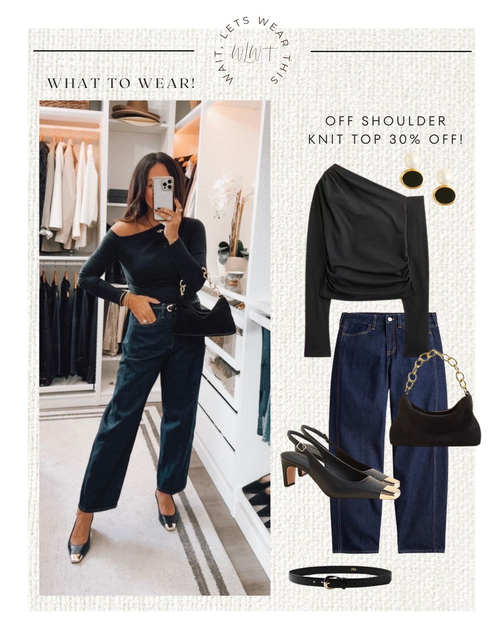 Top is perfect to dress up jeans fits TTS wearing a small 
Jeans run big I sized down 1 to a 25 

#LTKOver40 #LTKSaleAlert