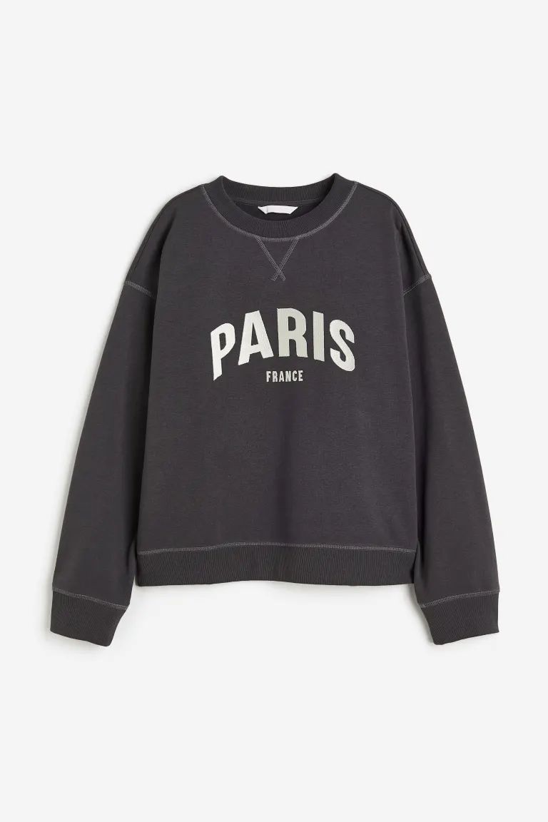 Sweatshirt - Burgundy/New York - Ladies | H&M US | H&M (US)