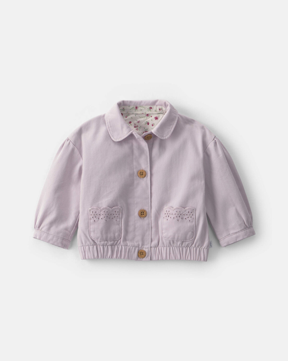 Baby Girl Twill Bomber Jacket - Purple | Carter's Inc