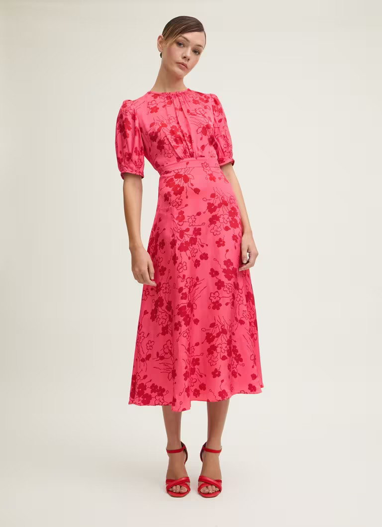 Jem Desert Rose & Rio Red Wildflower Tea Dress | L.K. Bennett (UK)