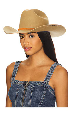 Brixton Laredo Branded Cowboy Hat in Antique Bronze from Revolve.com | Revolve Clothing (Global)