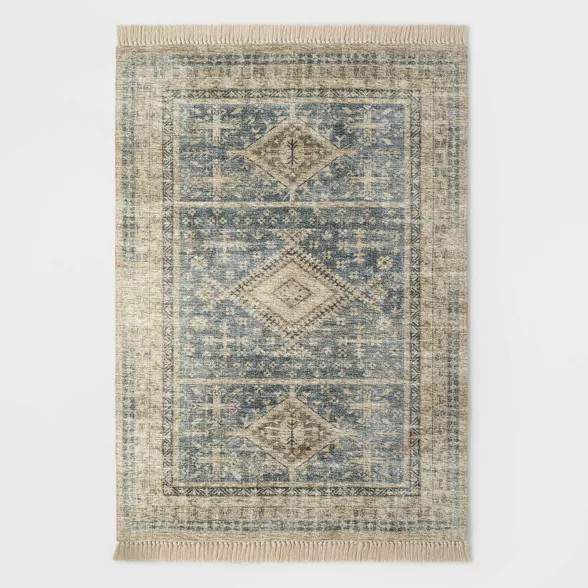Pine Brook Diamond Persian Rug Blue - Threshold™ designed with Studio McGee | Target