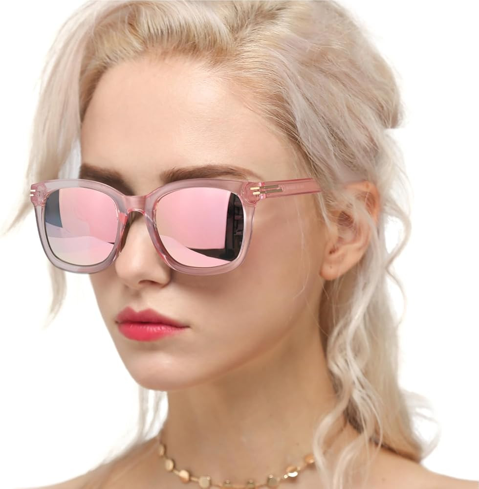 Myiaur Polarized Sunglasses for Women, Trendy Big Oversized Sun Glasses with Mirrored Lens UV400 ... | Amazon (US)