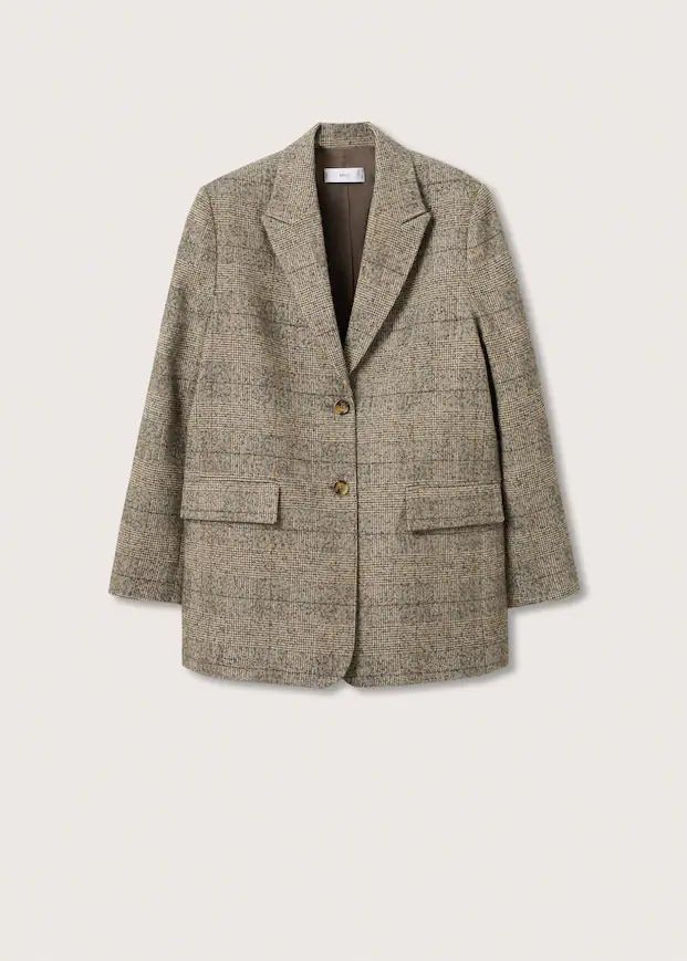 Check wool blazer | MANGO (US)