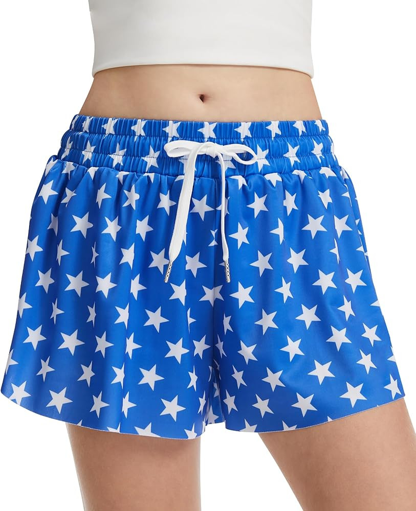 Girls Flowy Shorts Butterfly Shorts for Kids with Pocket 2-in-1 Athletic Shorts Running Shorts fo... | Amazon (US)
