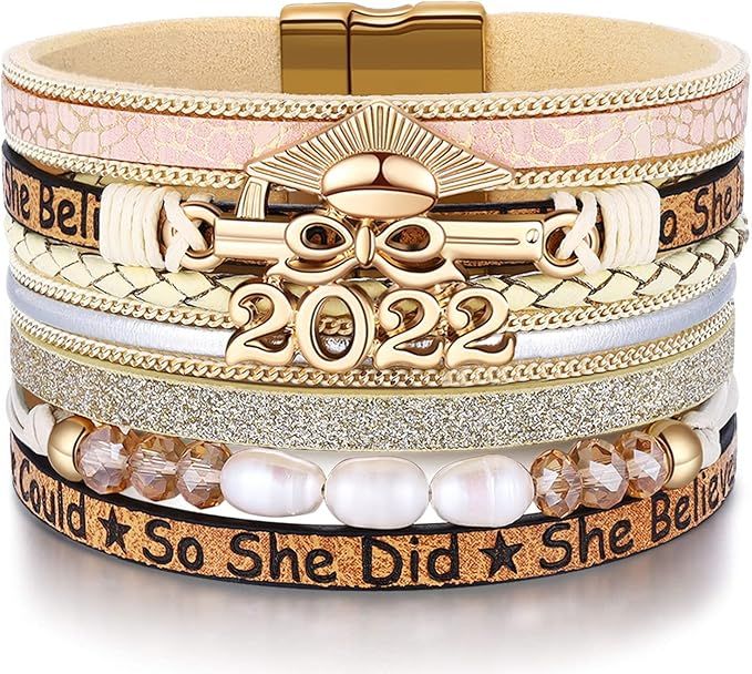 Inspirational Graduation Gifts for Her 2022 Bracelets College High School Graduate Present for Gi... | Amazon (US)