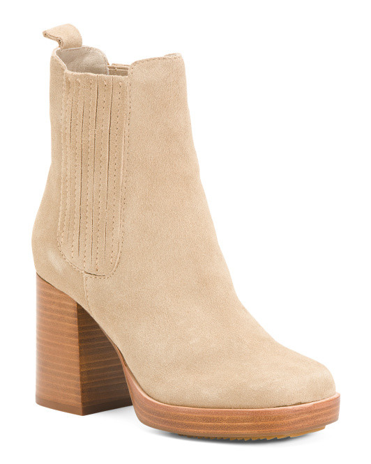 Racer Suede Platform Booties | TJ Maxx