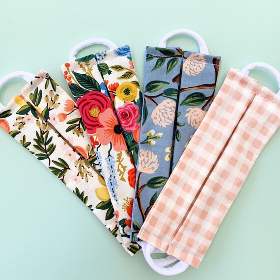 Cotton Face Mask. Rifle Paper Co.  Cloth mask. Floral fabric mask. Washable mask. Made by Souther... | Etsy (US)