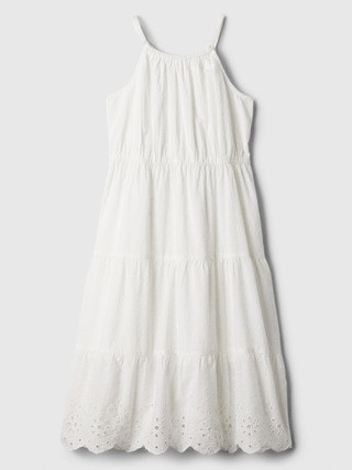 Kids Tiered High Neck Midi Dress | Gap Factory