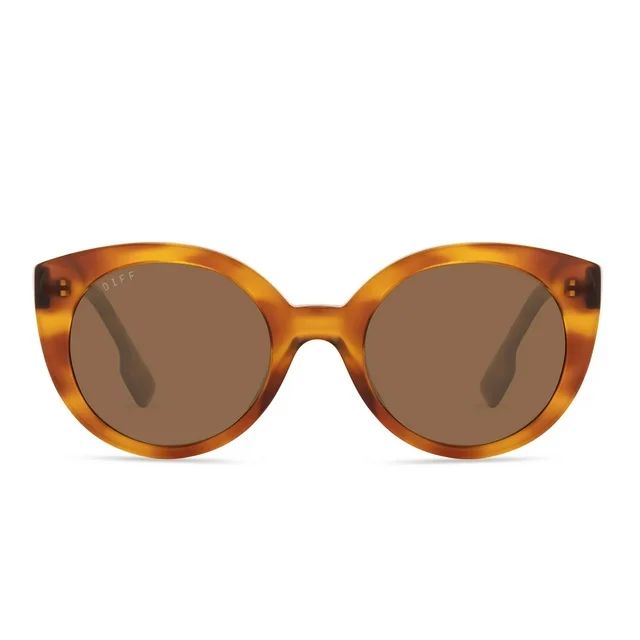 DIFF Emmy Oversized Sunglasses for Women UV400 Protection Andes Tortoise + Brown Polarized | Walmart (US)