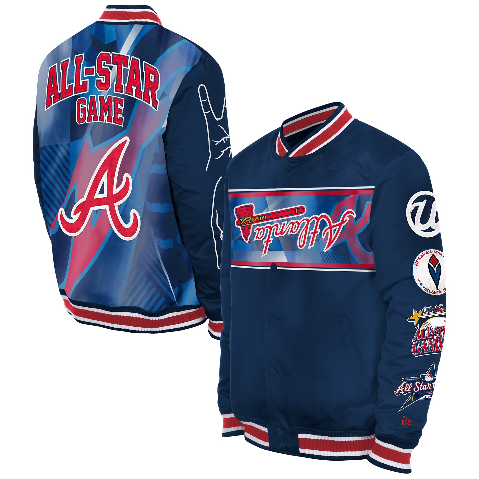 Men's Atlanta Braves Usher x New Era Navy Full-Snap Jacket | MLB Shop