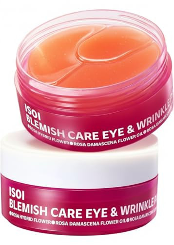 ISOI Blemish Care Under Eye Patch for Dark Circles, Puffiness and Wrinkles, Hydrating Gel Eye Masks with Hyaluronic Acid & Bulgarian Rose Oil, Korean Skin Care (90 pcs, 3.17 oz) | Amazon (US)