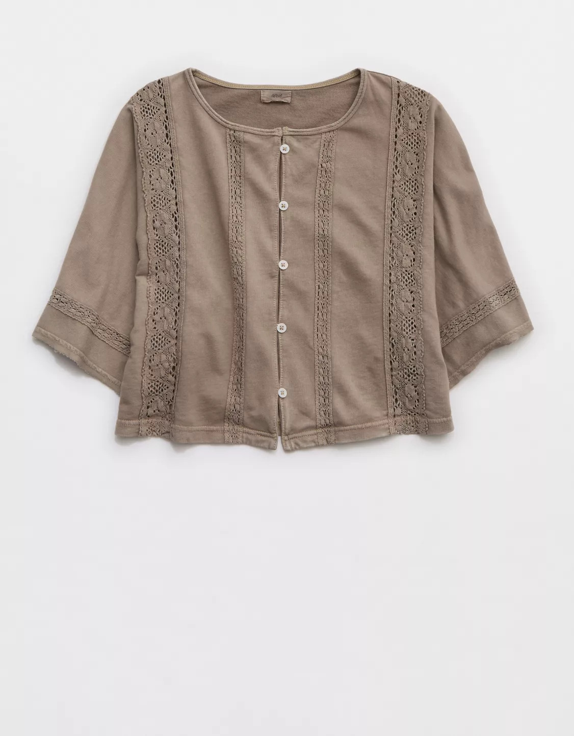 Aerie Short Sleeve Crochet Cardigan | Aerie