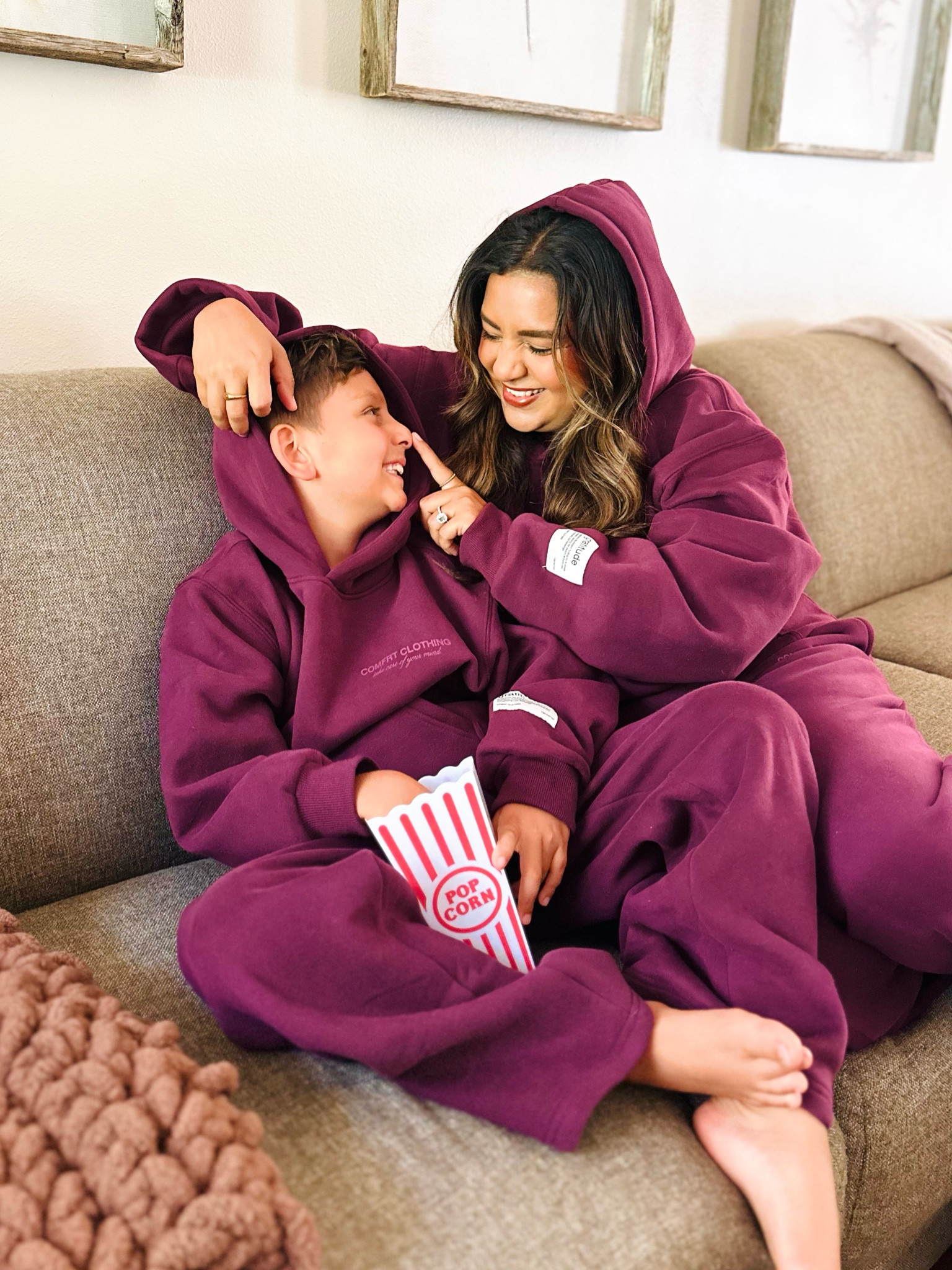 Hello, COMFRT! 
It’s hard to find a cute matching moment as a boy mama, but these oversized, weighted, cozy sets are IT!
Soft inside for all the parents whose kids don’t want “itchy stuff” lol and the wide leg pant set is only one of the many styles available! 
Mama is in L
Kiddo is in kids M

Adult sizing bottom is tts (and made roomy), top I would size up one next time for baggier fit! 

@Shop.LTK, #liketkit and liketk.it/comfrt

#LTKMidsize #LTKFindsUnder100 #LTKFamily