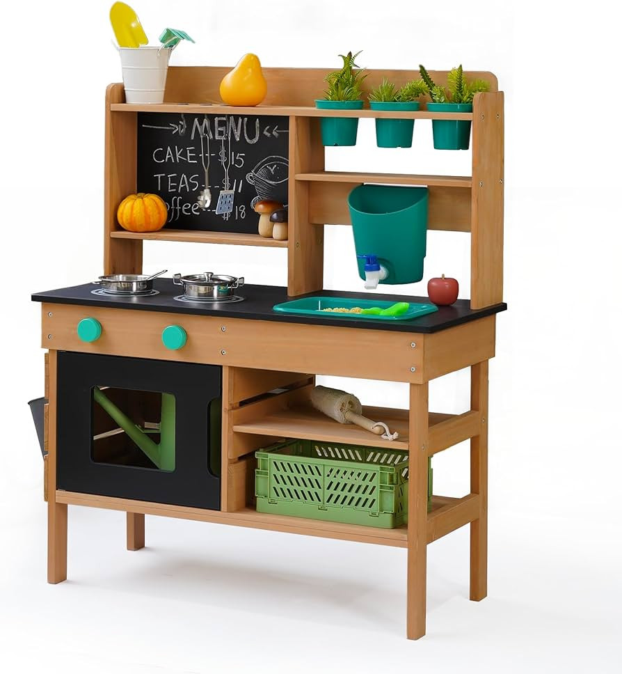 Wooden Mud Kitchen for Kids Outdoor - Outdoor Play Kitchen for Toddlers 3-8, Kids Play Kitchen wi... | Amazon (CA)