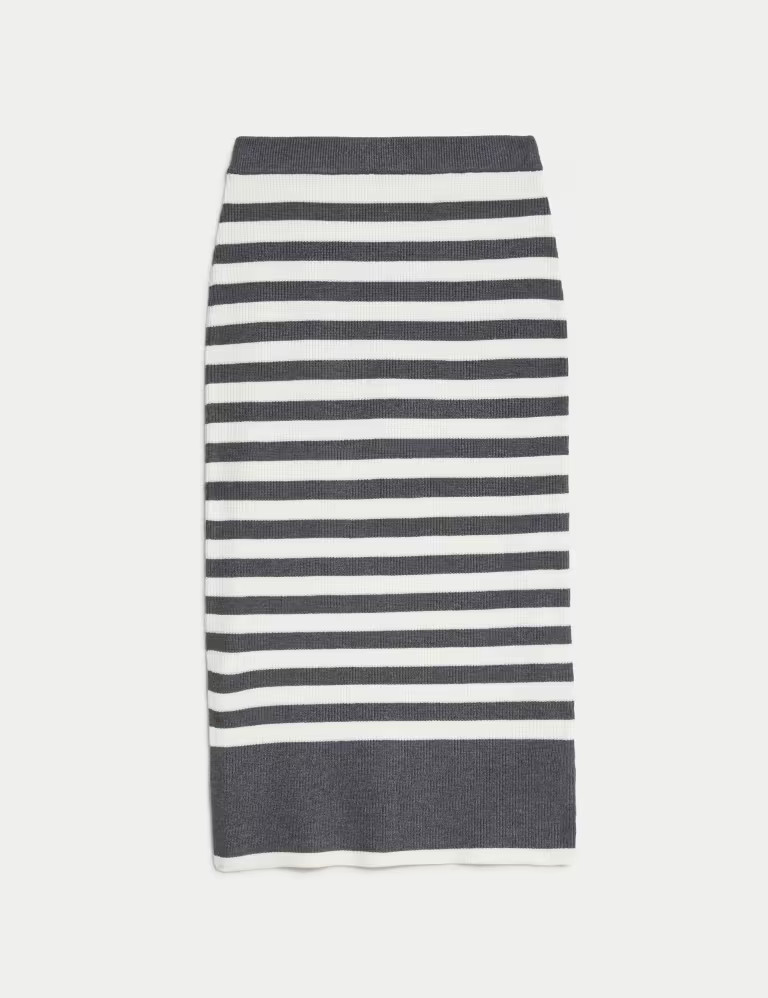 Striped Knitted Midi Skirt | Marks & Spencer (UK)