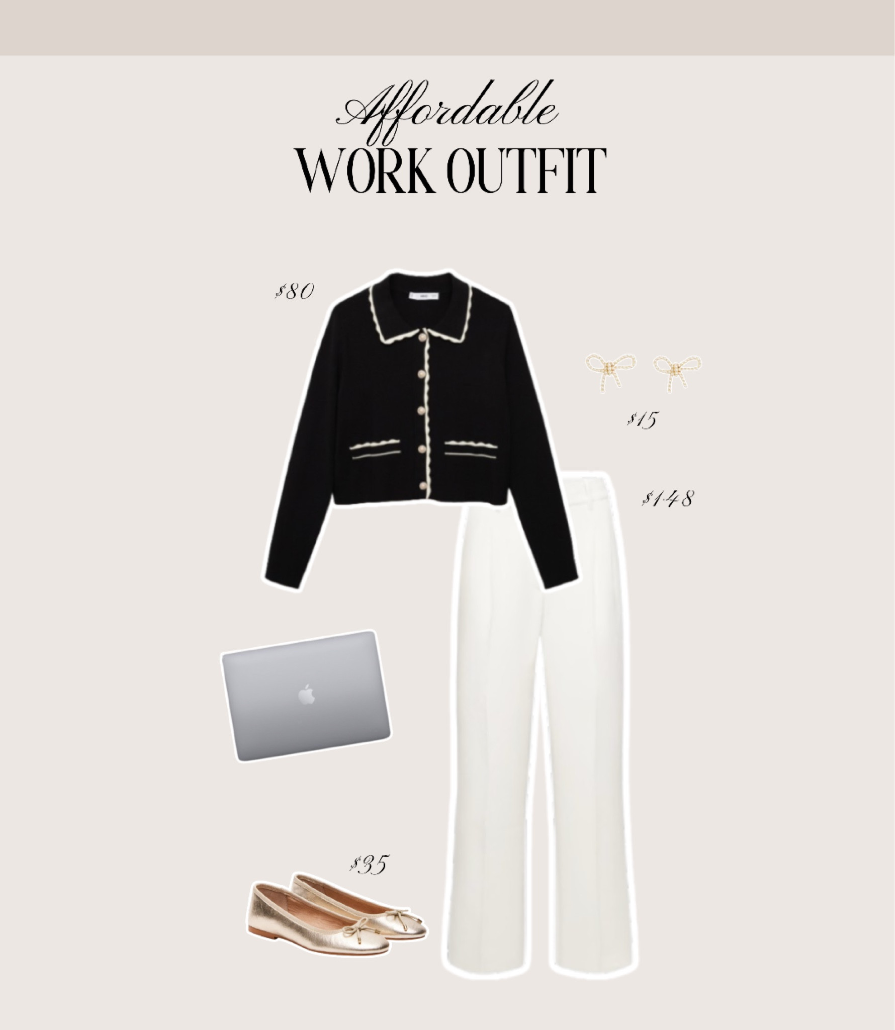 Affordable work outfit//black sweater//white pants//gold shoes 

#LTKWorkwear #LTKFindsUnder50 #LTKFindsUnder100