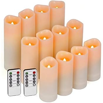 Enido Flameless Candles Led Candles Pack of 12 Battery Candles (D2.15'' x H4''5''6'') Waterproof ... | Amazon (US)