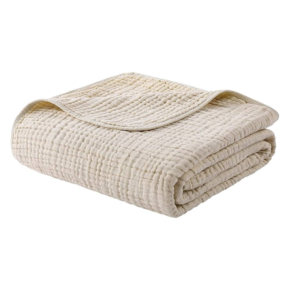 Yoofoss Muslin Blanket 100% Organic Cotton Throw Large 50" x 60" for Bed Couch Summer Gauze Blank... | Amazon (US)