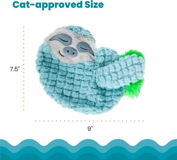 Catstages Purr Pillow Snoozin' Sloth Calming Plush Cat Toy | Chewy.com