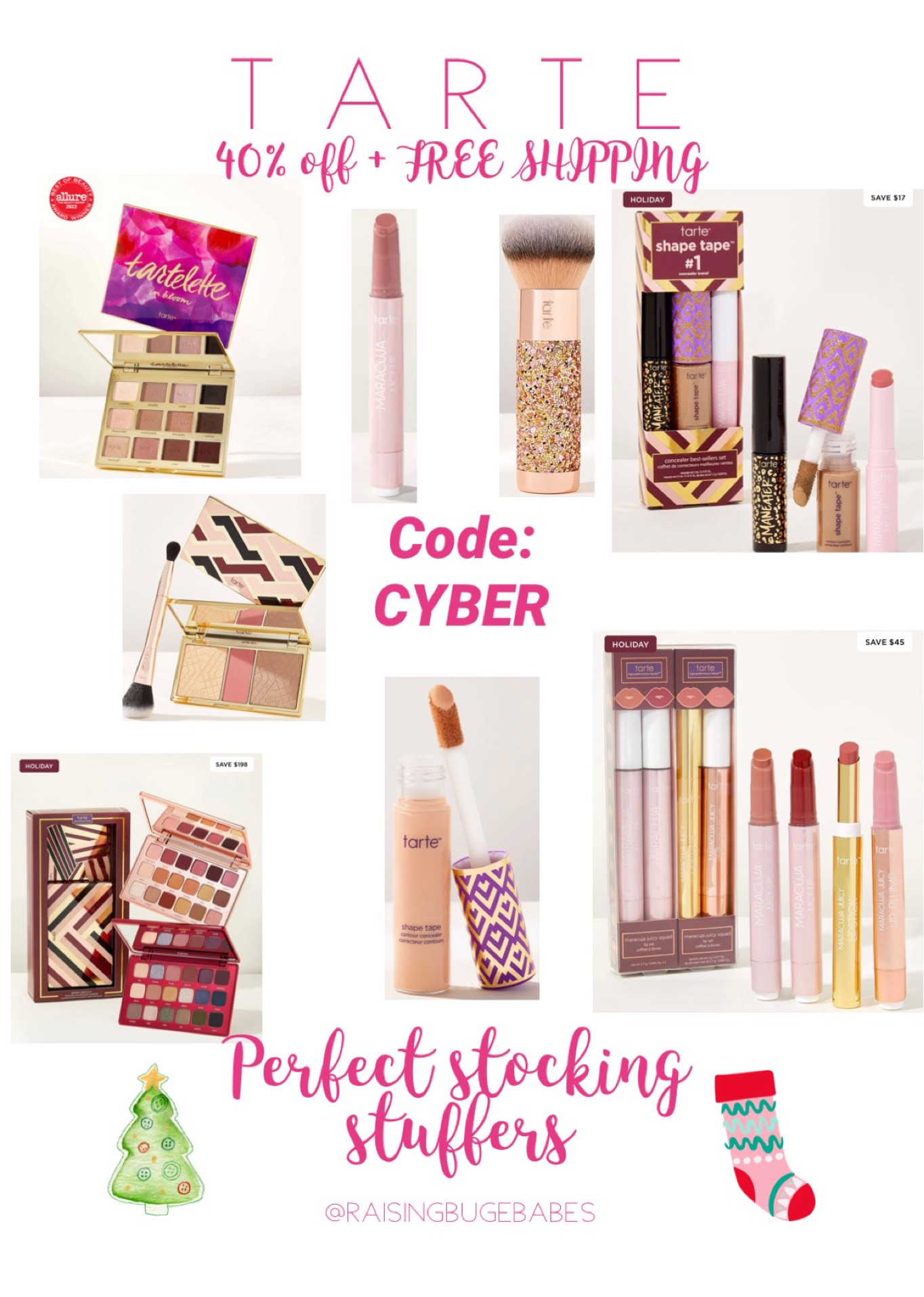 Amazing cyber Monday Tarte deal! 40% off plus free shipping! Perfect for stocking stuffers 🎁

#LTKGiftGuide #LTKCyberweek #LTKbeauty