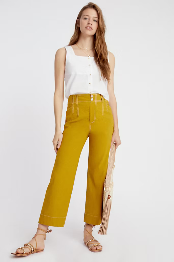 Emma Cropped Wide-Leg Pants | Anthropologie (US)