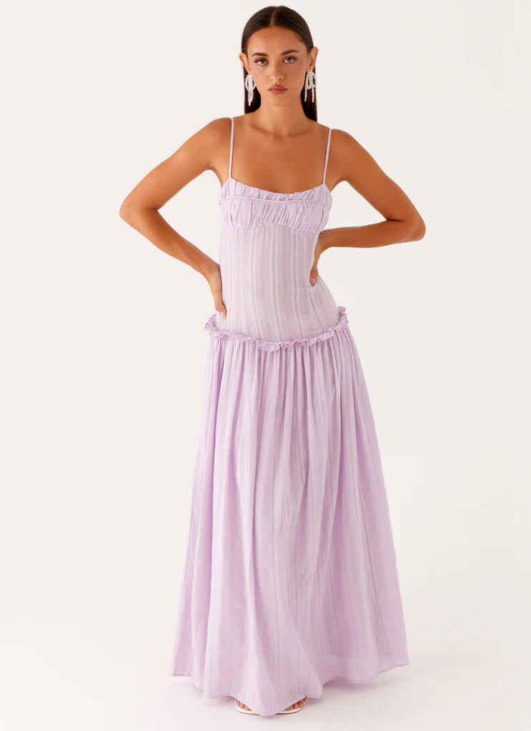 Jacinda Drop Waist Maxi Dress - Lavender | Peppermayo (Global)