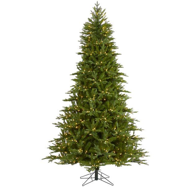 Nearly Natural Clear Prelit LED Green Decorated Fir Christmas Tree, 7.5' - Walmart.com | Walmart (US)