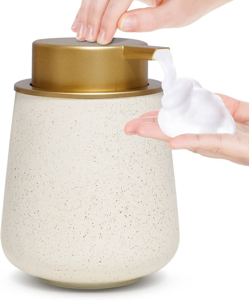 Foaming Soap Dispenser - 12 Oz Foam Hand and Dish Soap Dispenser, Ceramic soap Dispenser for Bath... | Amazon (US)