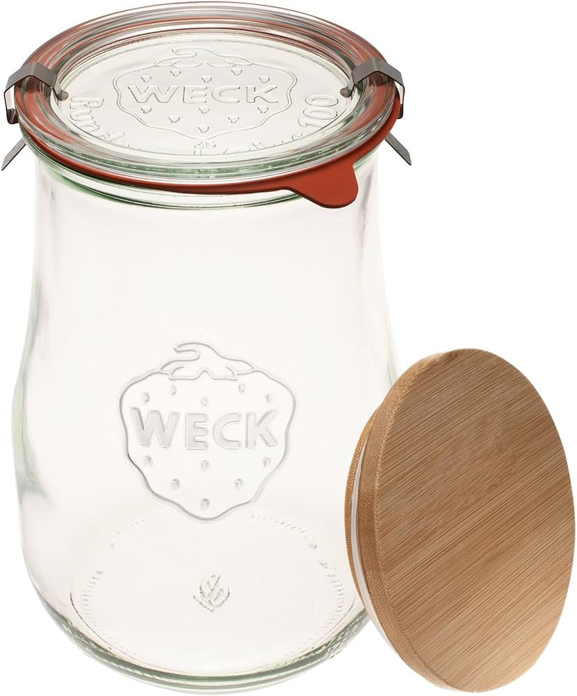 Weck Jars - Weck Tulip Jars 1.5 Liter - Sour Dough Starter Jar - Large Glass Jars for Sourdough -... | Amazon (US)