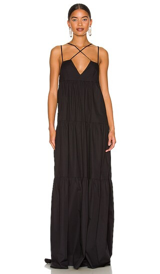 Cross Strap Maxi Dress in Black | Revolve Clothing (Global)