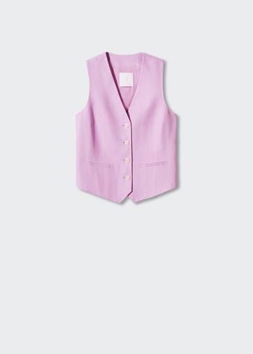 100% linen vest | MANGO (US)