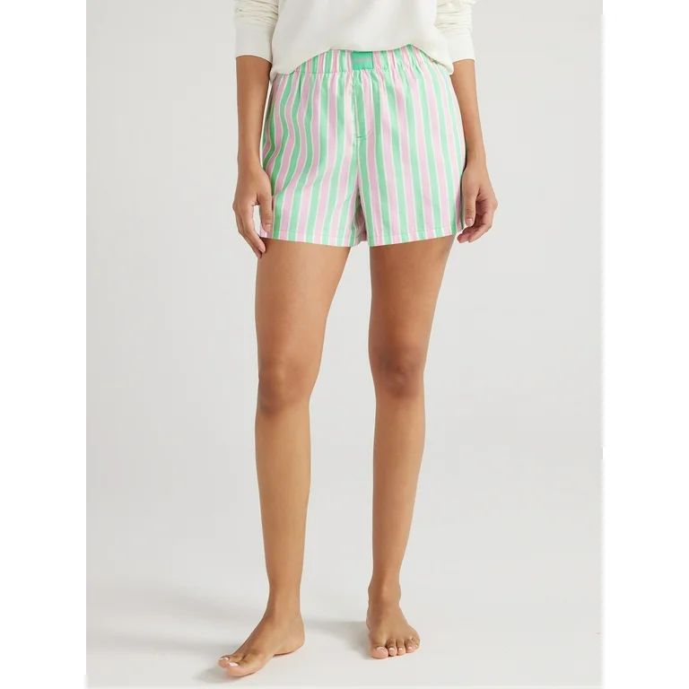 Joyspun Women's Woven Pajama Boxer Shorts, Sizes XS to 3X | Walmart (US)