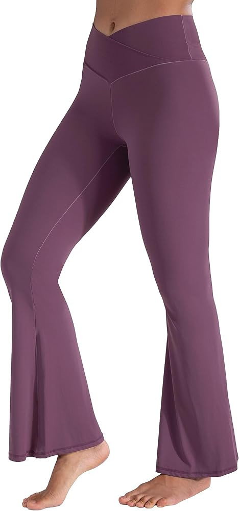 Sunzel Flare Leggings, Crossover Yoga Pants with Tummy Control, High-Waisted and Wide Leg | Amazon (US)